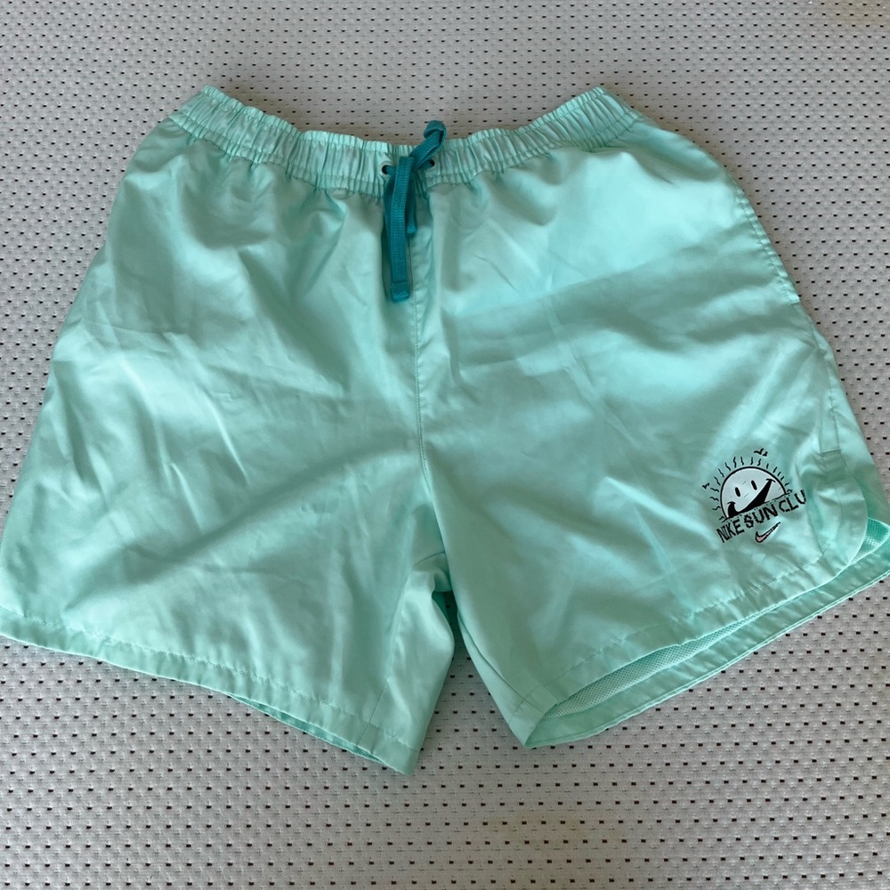Nike Sun Club Light Green Swim Shorts - Picture 1 of 4